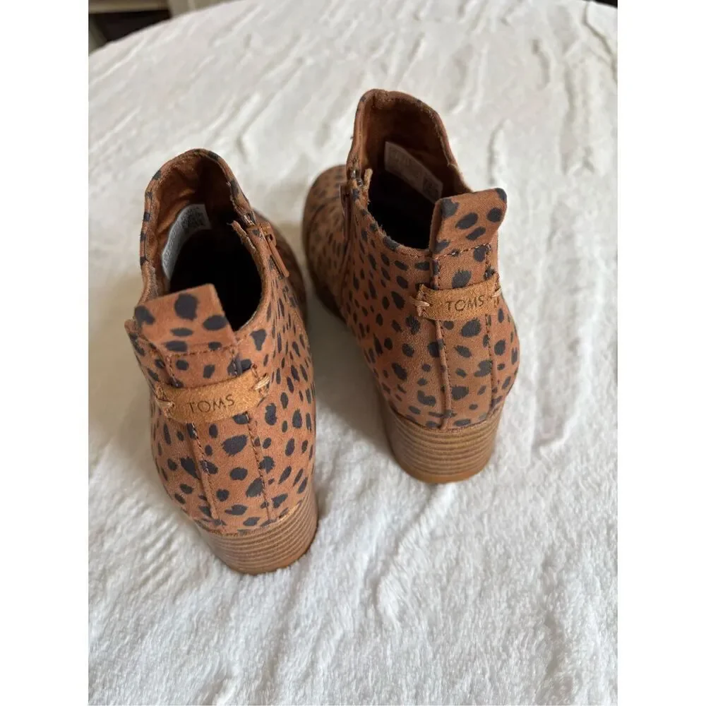 TOMS Kelsey Girls Toddler Youth Boot 3 M US Little Kid Cheetah